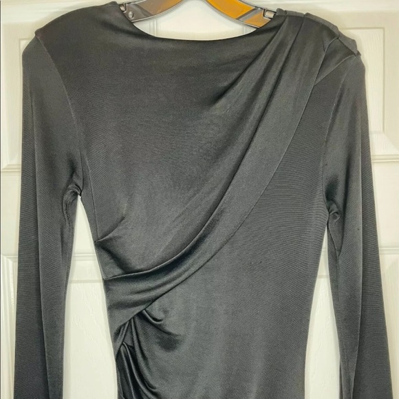 T Alexander Wang Shiny Ruched Stretch Draped Jersey Pencil Skirt BodyCon Dress S - Picture 10 of 11